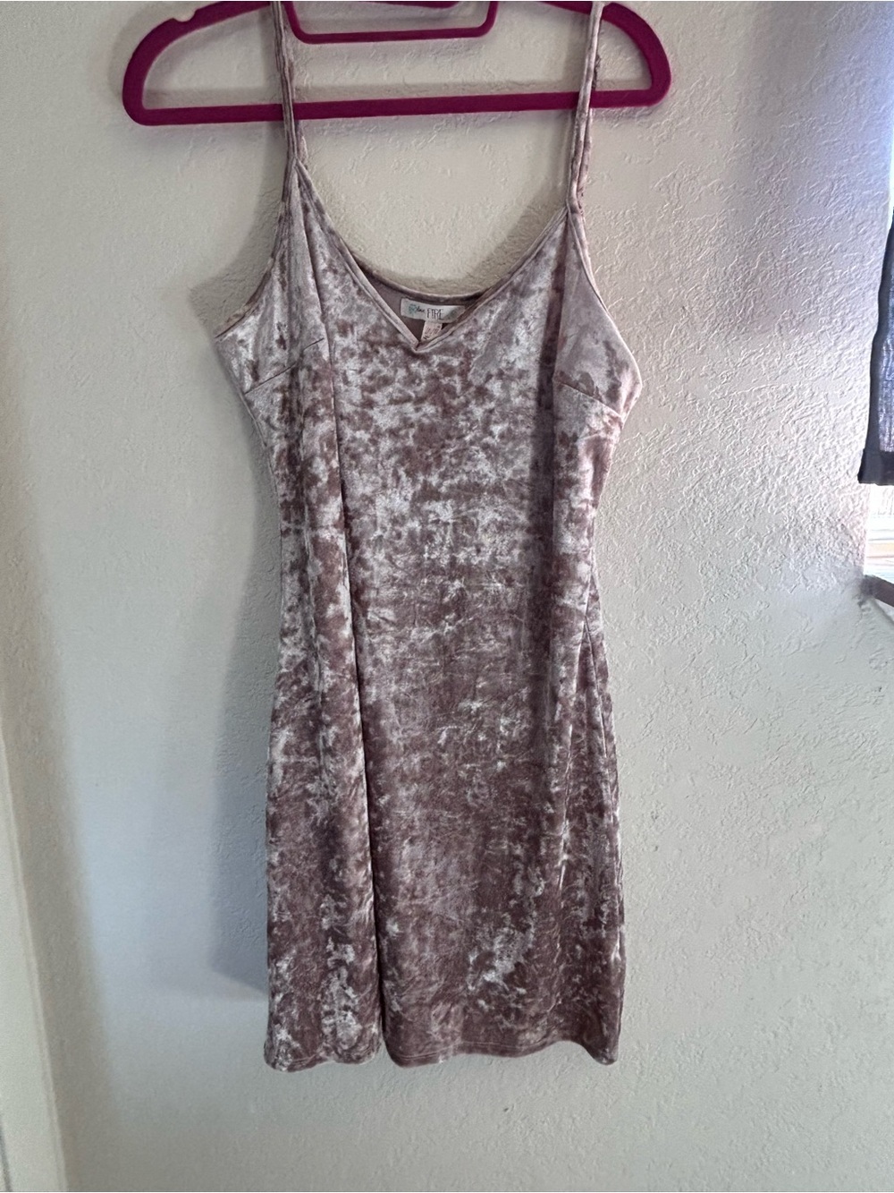Velvet Slip Dress in Dusty Rose - Unbranded